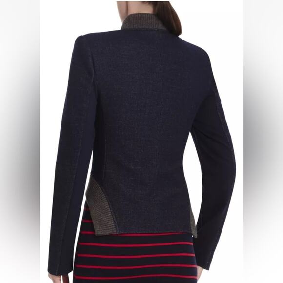 BCBGMaxazaria Denim Varsity Jacket Size XS - Picture 2 of 8